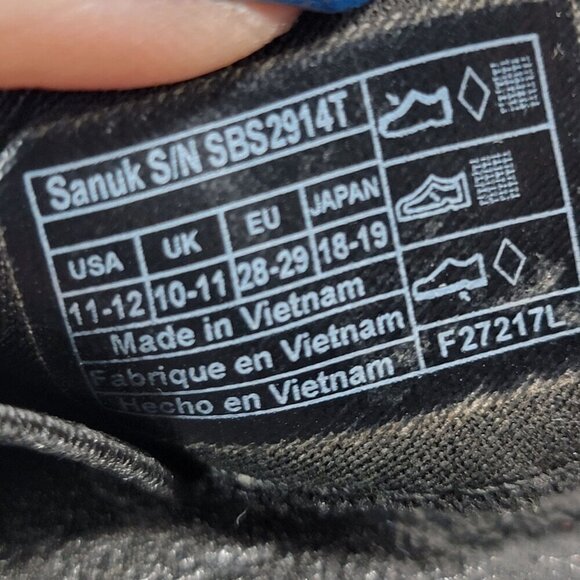 Sanuk Sandals Toddler 11-12 Beer Cozy Slingback Black Comfort Pull On Flats - Picture 5 of 6